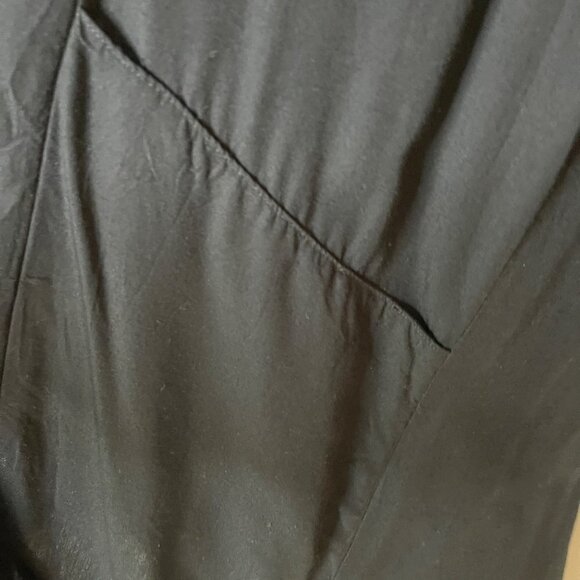 Surya Womens Duster Black Size Large Vintage Open Front Embroidered Rayon Pocket - Picture 13 of 16